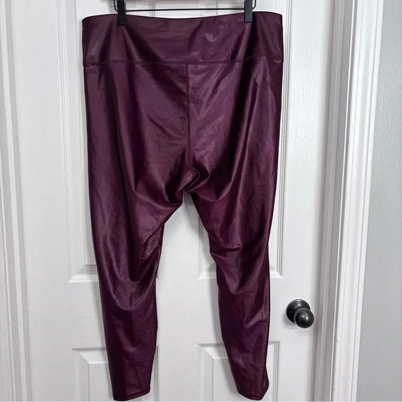Plum Faux Leather Leggings | Maurices XXL - Picture 3 of 7